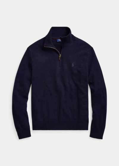 Men's Polo Ralph Lauren Merino Quarter-Zip Sweater | 567038MWK